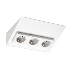 MINI-3, triple socket, white