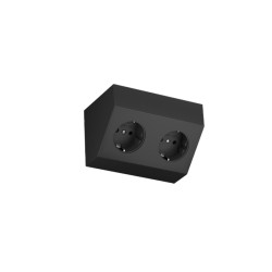 ECON-2, double socket, black