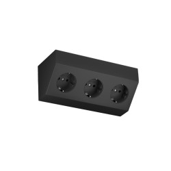 ECON-3, triple socket, black