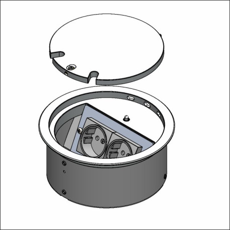 LIMENTE 992 Floor socket alu-lid