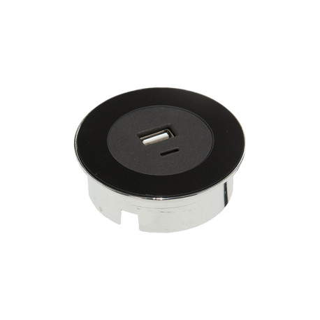 Dot USB (A+C) socket s/s/white/black