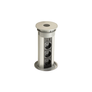 Torni-Elite-USB pistorasia, alu/rst