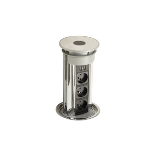 Torni-Elite-USB pistorasia, kromi