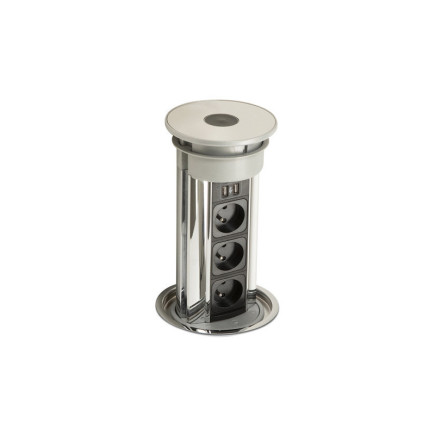 Torni-Elite-USB pistorasia, kromi