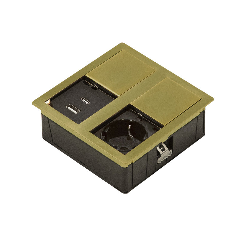 DESK-2 USB ellut. borstad guld