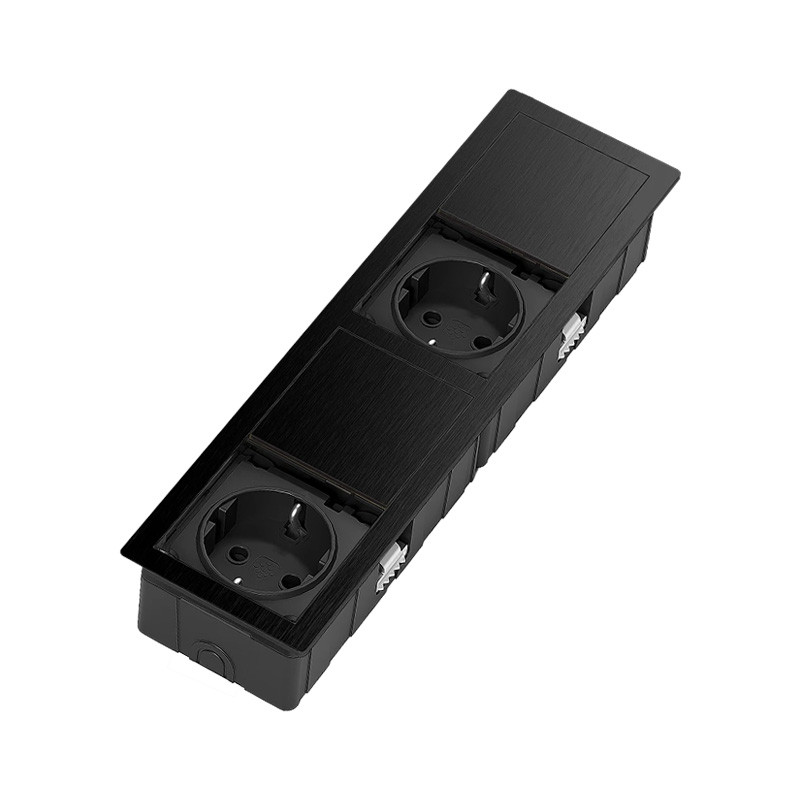 MONO-2 eluttag borstat svart