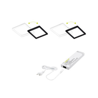 FLAT-12 2C 2x5W vit+svart